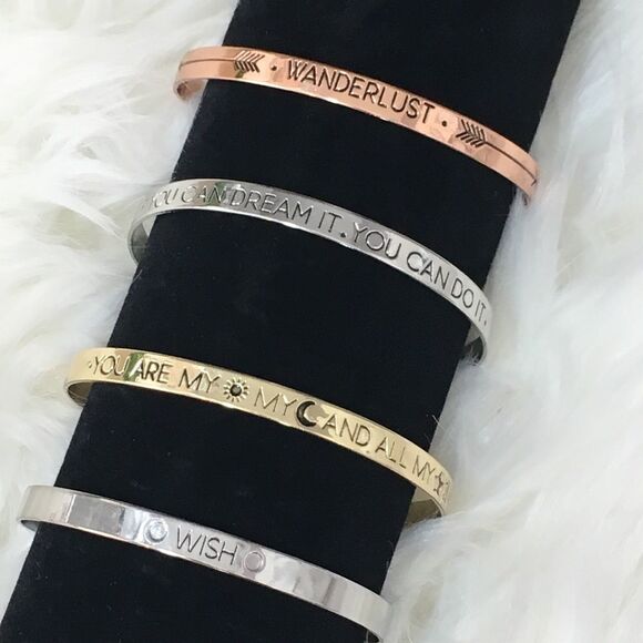 Silver Tone Wish Adjustable Bracelet NWT - Picture 3 of 7